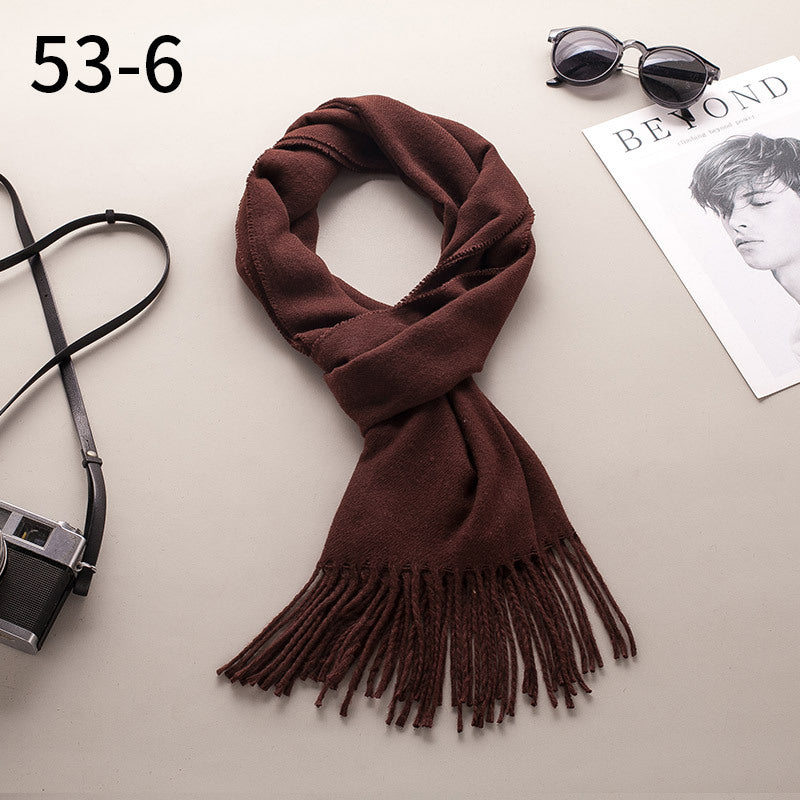 Wholesale Thick Autumn and Winter Tassel Imitation Cashmere Scarf