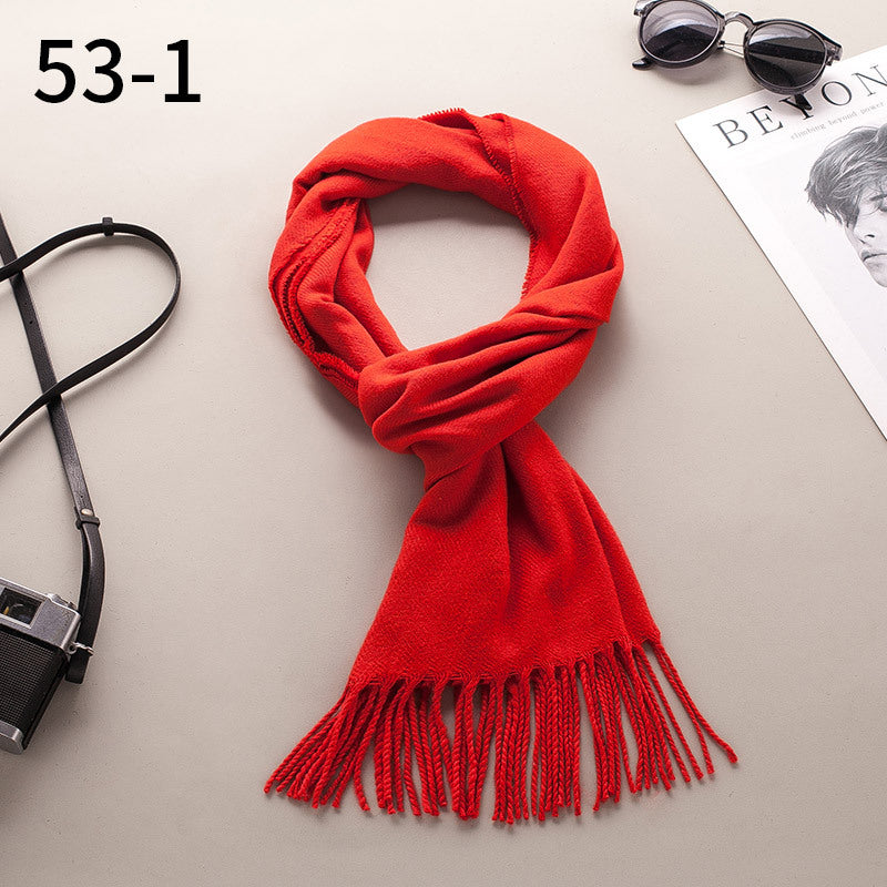 Wholesale Thick Autumn and Winter Tassel Imitation Cashmere Scarf