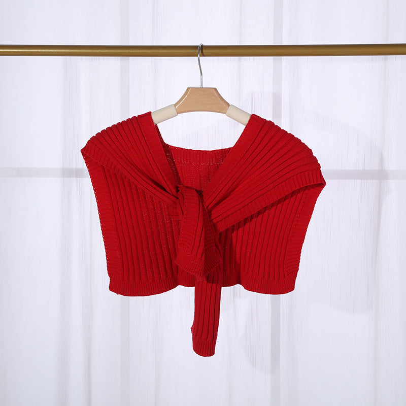 Wholesale Short Shawl with Thickened Cotton Warm Scarf