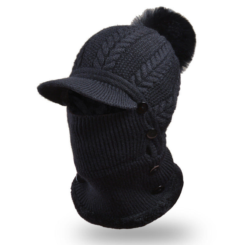 Wholesale Winter Woolen Knitted Pullover Ear Protection Hat