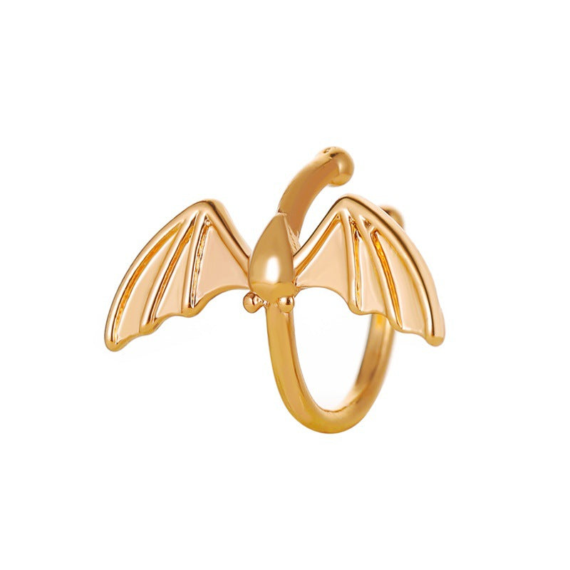 Wholesale Halloween Gothic Copper Bat Ear Clips
