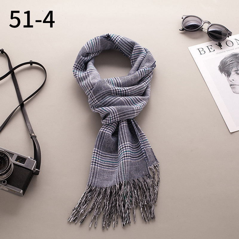 Wholesale Autumn and Winter Thick Plaid Imitation Cashmere Scarf