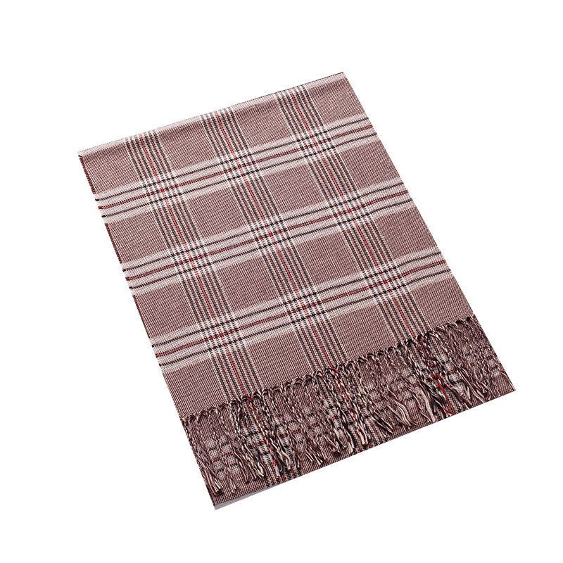 Wholesale Autumn and Winter Thick Plaid Imitation Cashmere Scarf