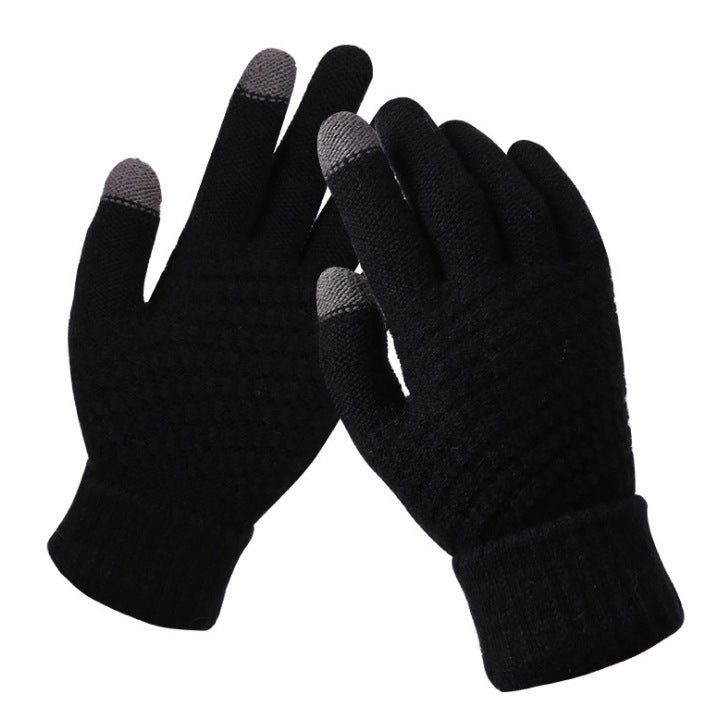 Wholesale Winter Creative Warm Finger Jacquard Touch Screen Glove