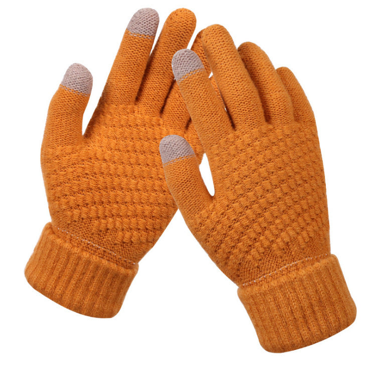 Wholesale Winter Creative Warm Finger Jacquard Touch Screen Glove