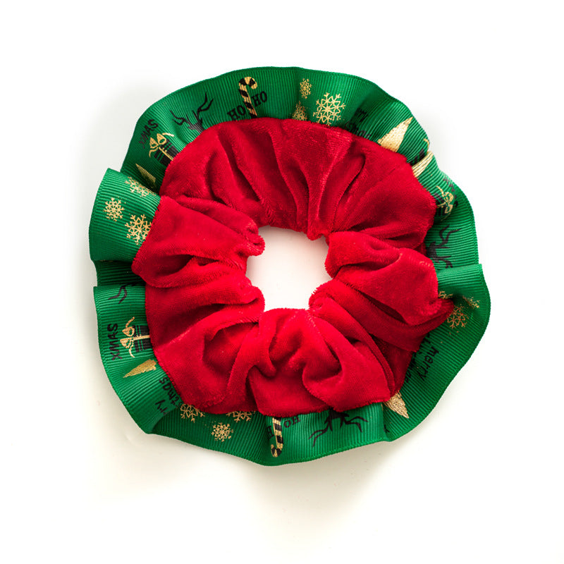 Wholesale Velvet Christmas Large Intestine Hair Ties