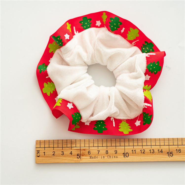 Wholesale Velvet Christmas Large Intestine Hair Ties