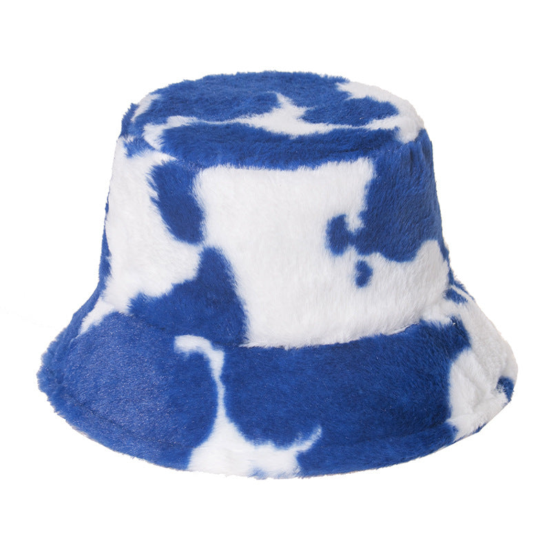Wholesale Black and White Cow Pattern Bucket Hat