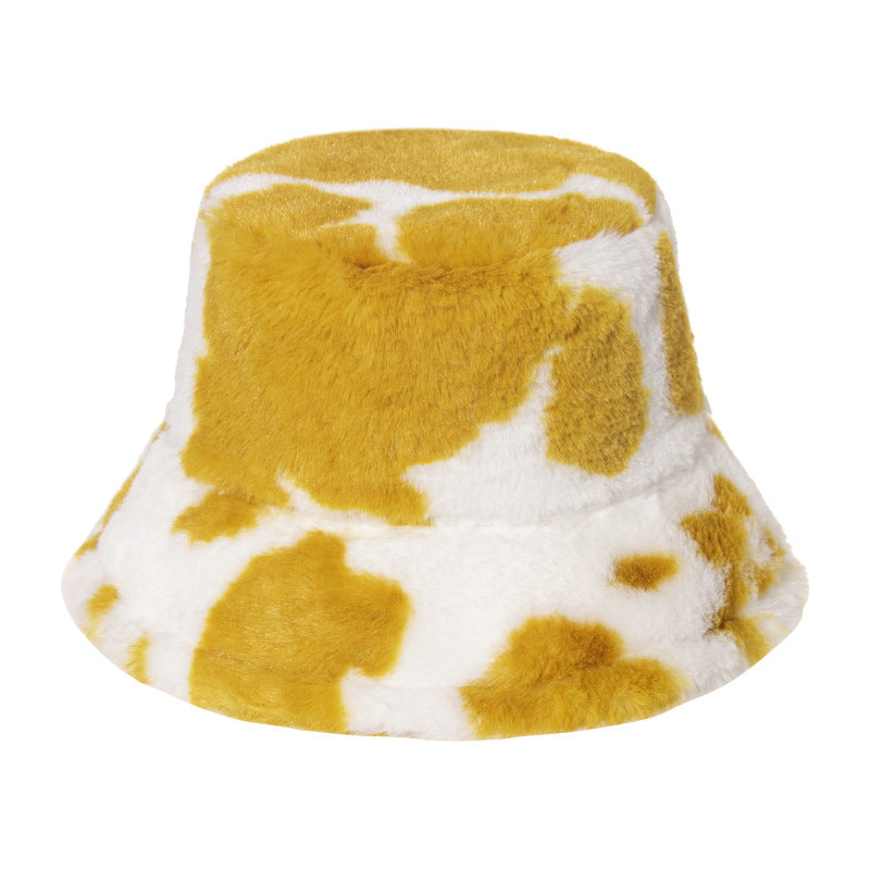Wholesale Black and White Cow Pattern Bucket Hat