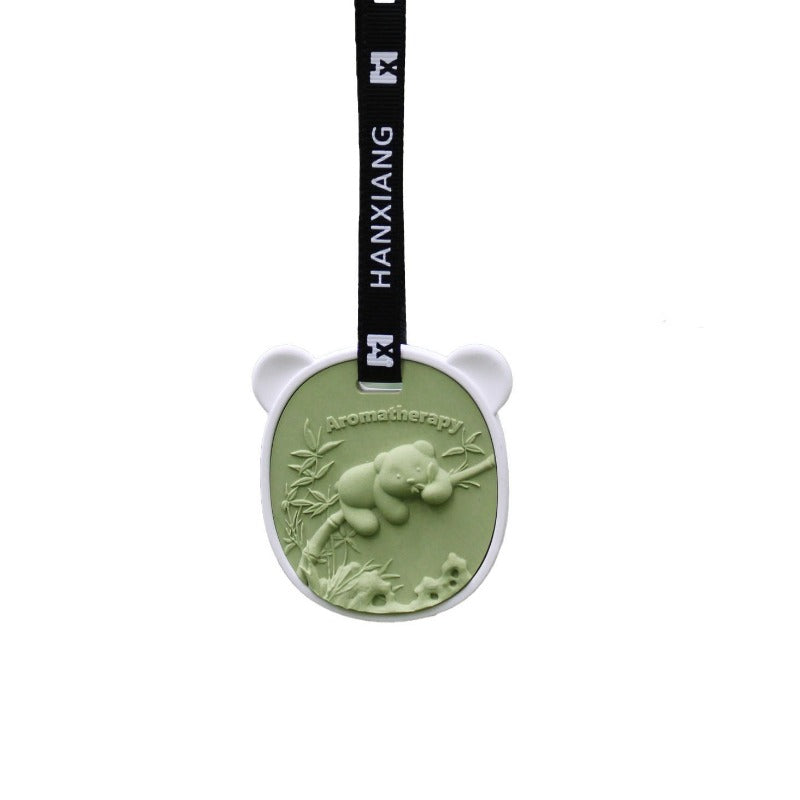 Wholesale of Bamboo Panda Fragrant Stone Car Hangers