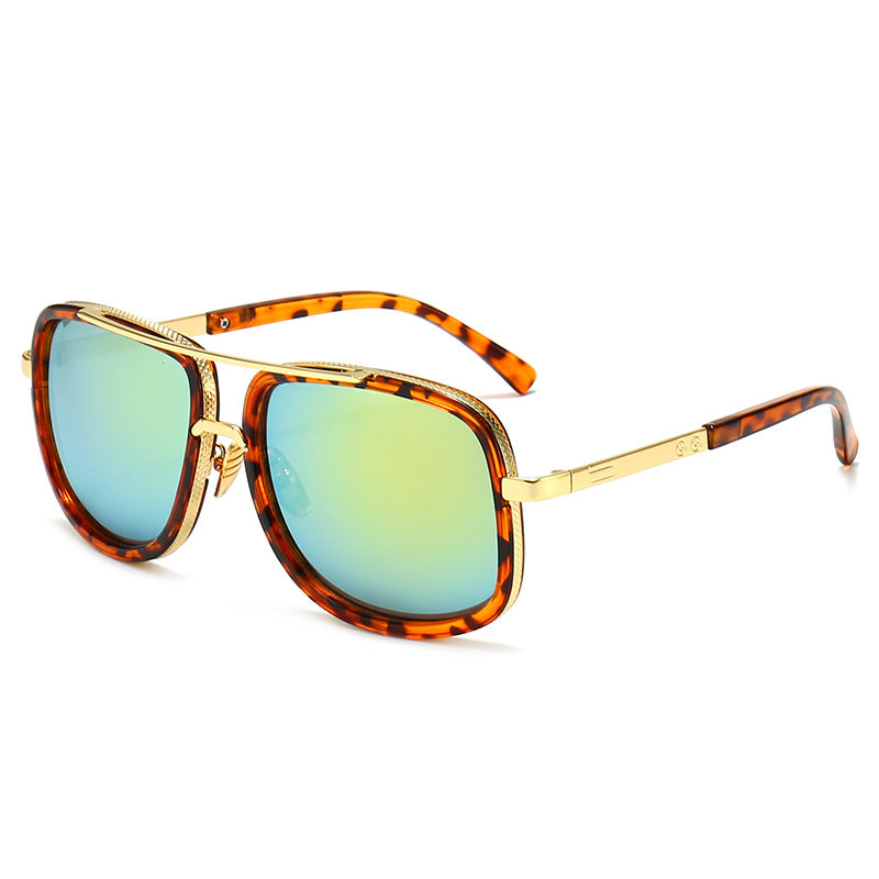 Gafas de sol de PC de marco de doble haz de marco grande al por mayor