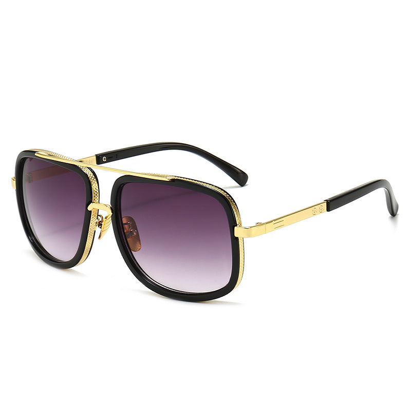 Gafas de sol de PC de marco de doble haz de marco grande al por mayor