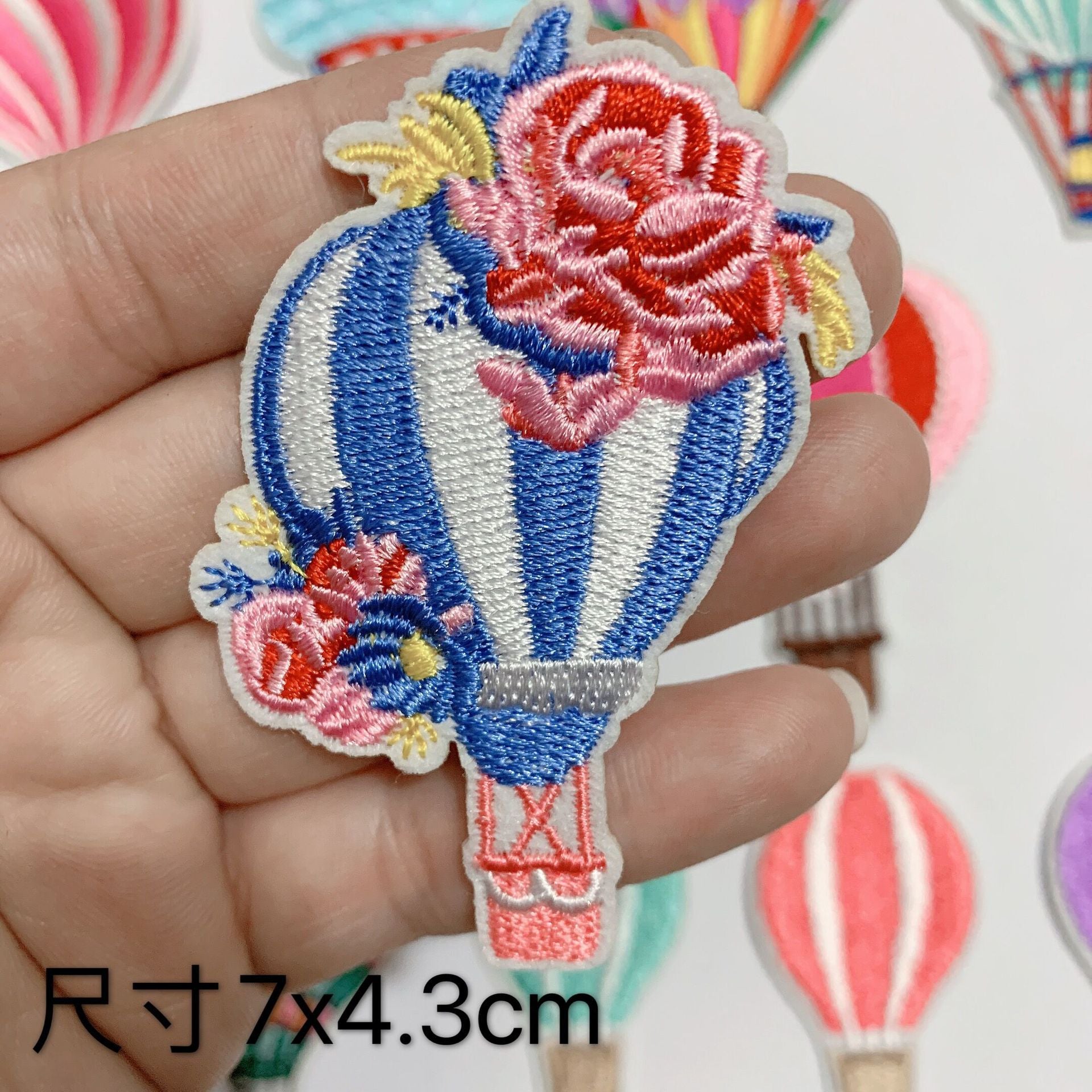 Wholesale 10pcs full embroidered balloon clothes patch DIY computer embroidery cloth stickers
