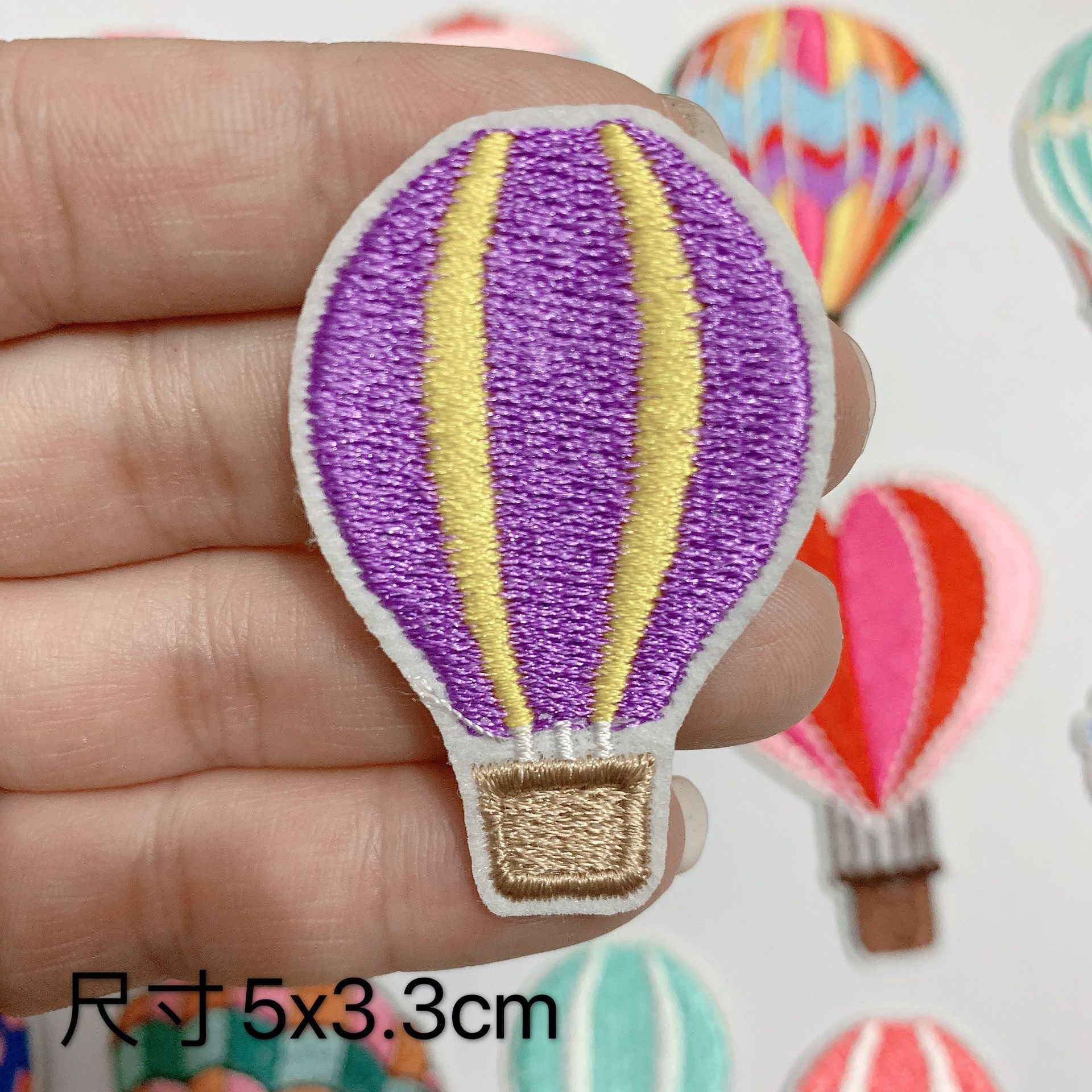 Wholesale 10pcs full embroidered balloon clothes patch DIY computer embroidery cloth stickers