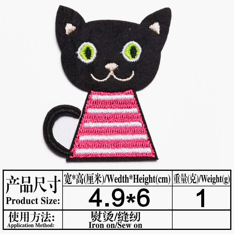 Wholesale Cute Cartoon Animal Embroidered Cloth Patches Chic Decorative Accent For Coats Fashion Accessory Boutique Resale