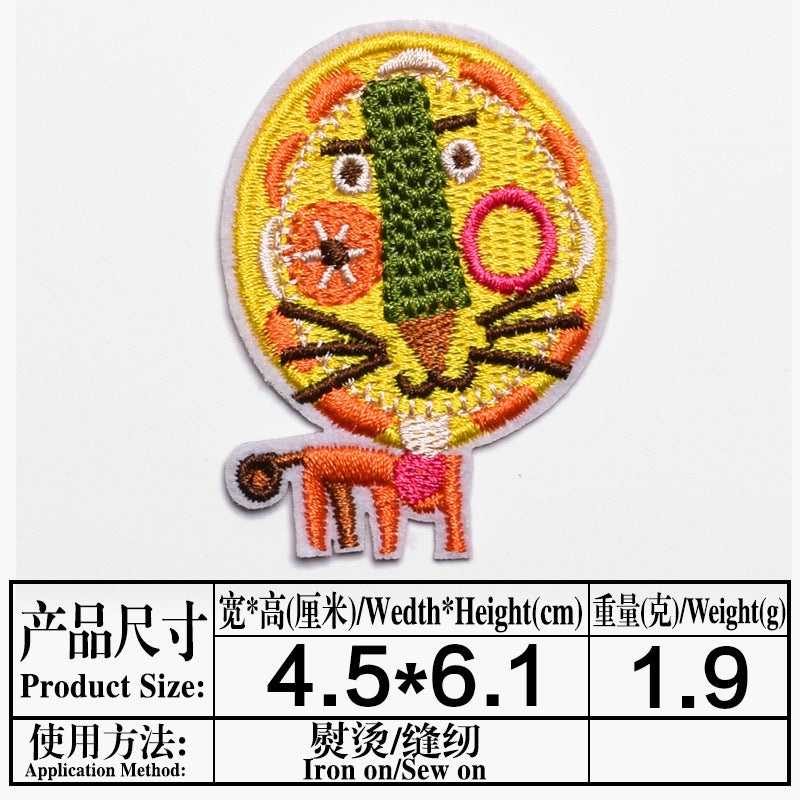 Wholesale Cute Cartoon Animal Embroidered Cloth Patches Chic Decorative Accent For Coats Fashion Accessory Boutique Resale