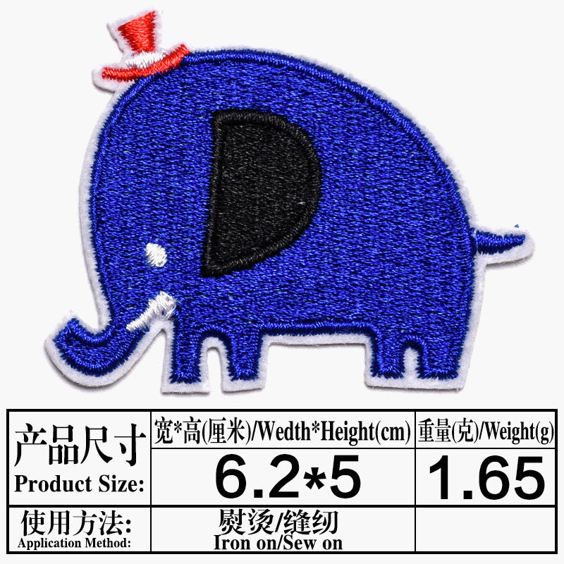 Wholesale Cute Cartoon Animal Embroidered Cloth Patches Chic Decorative Accent For Coats Fashion Accessory Boutique Resale