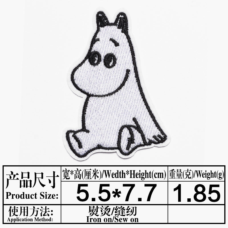 Wholesale Cute Cartoon Animal Embroidered Cloth Patches Chic Decorative Accent For Coats Fashion Accessory Boutique Resale