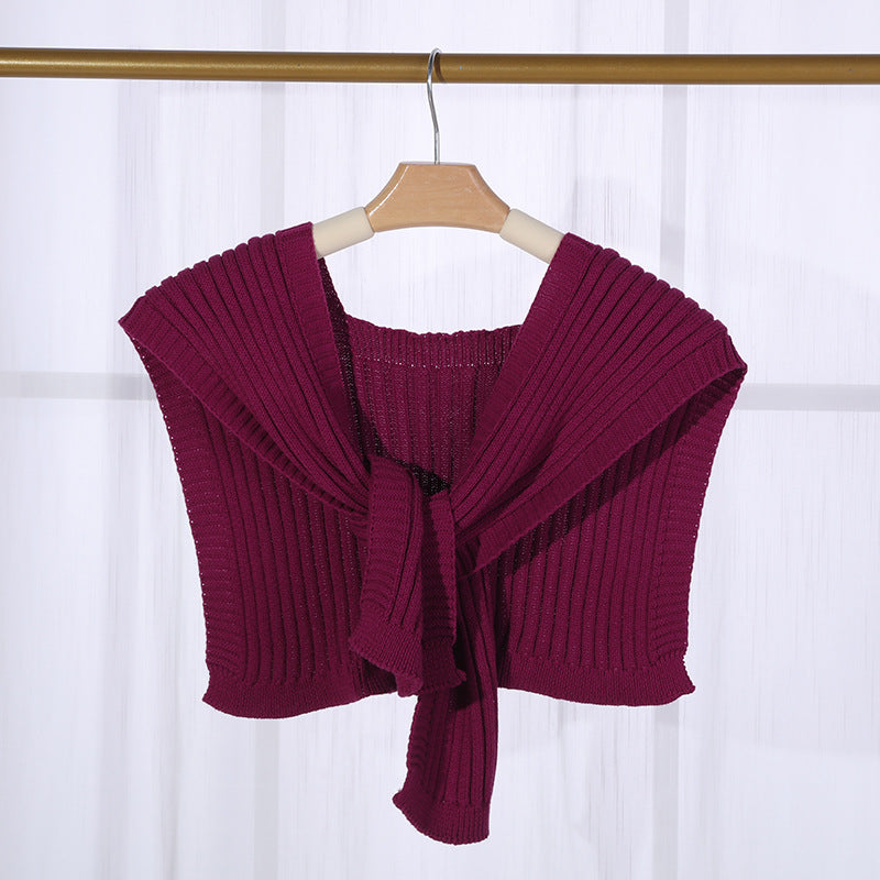 Wholesale Short Shawl with Thickened Cotton Warm Scarf