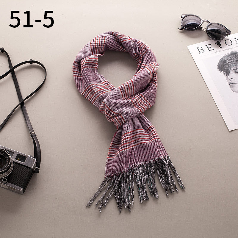 Wholesale Autumn and Winter Thick Plaid Imitation Cashmere Scarf
