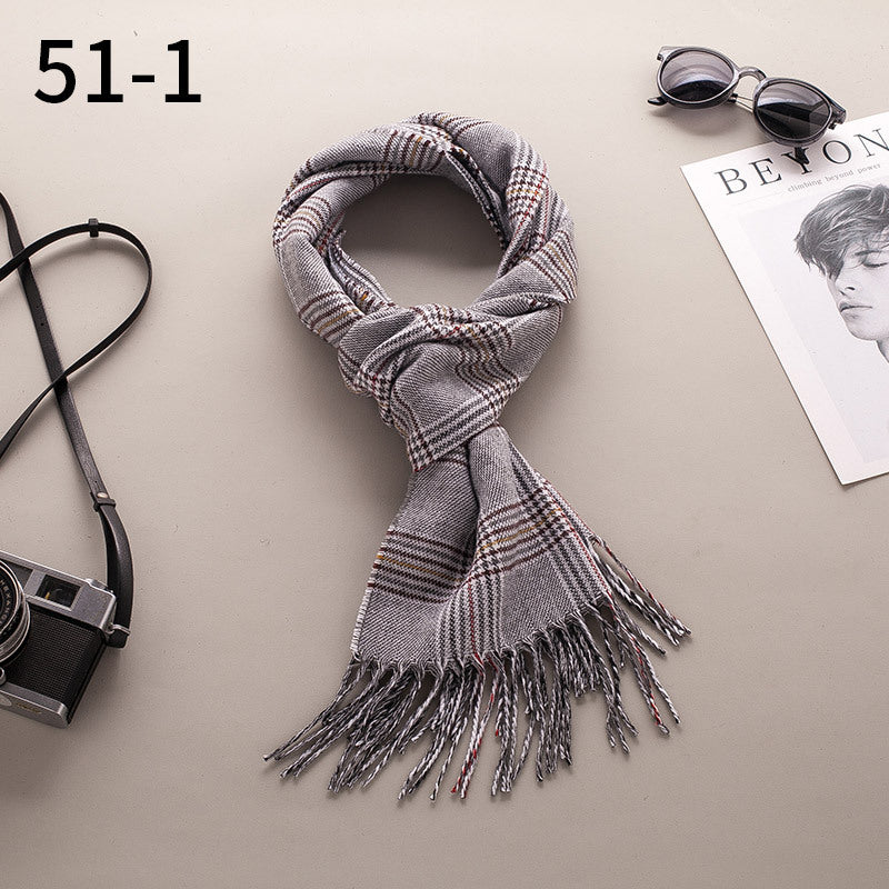 Wholesale Autumn and Winter Thick Plaid Imitation Cashmere Scarf