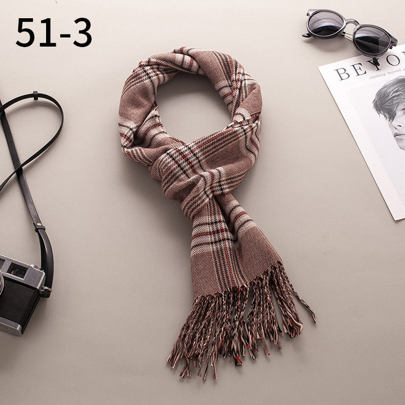 Wholesale Autumn and Winter Thick Plaid Imitation Cashmere Scarf