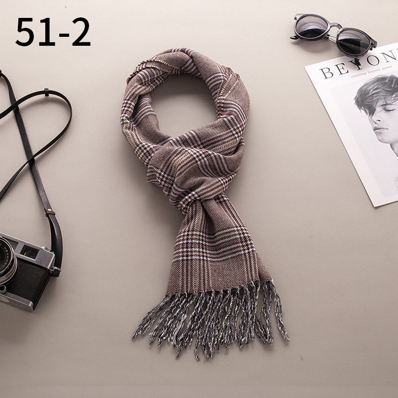 Wholesale Autumn and Winter Thick Plaid Imitation Cashmere Scarf