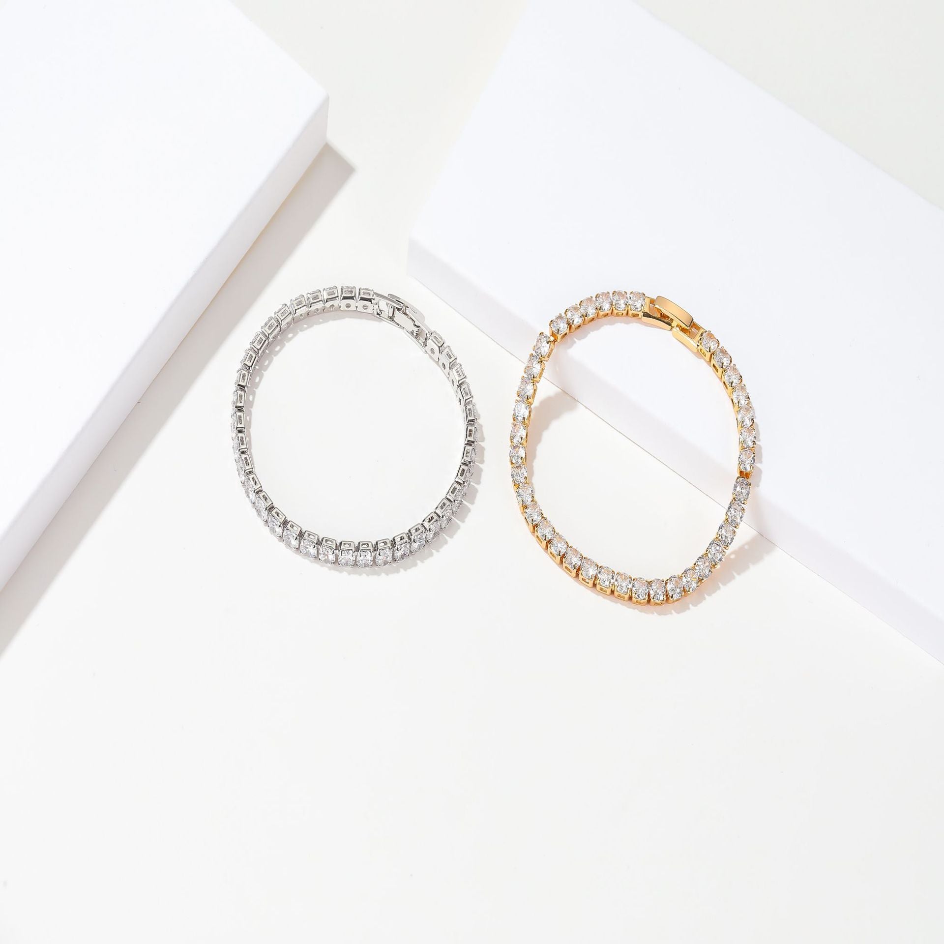 Wholesale Italian Charm Bracelet Zircon Stainless Steel Gilded Bracelet Charms