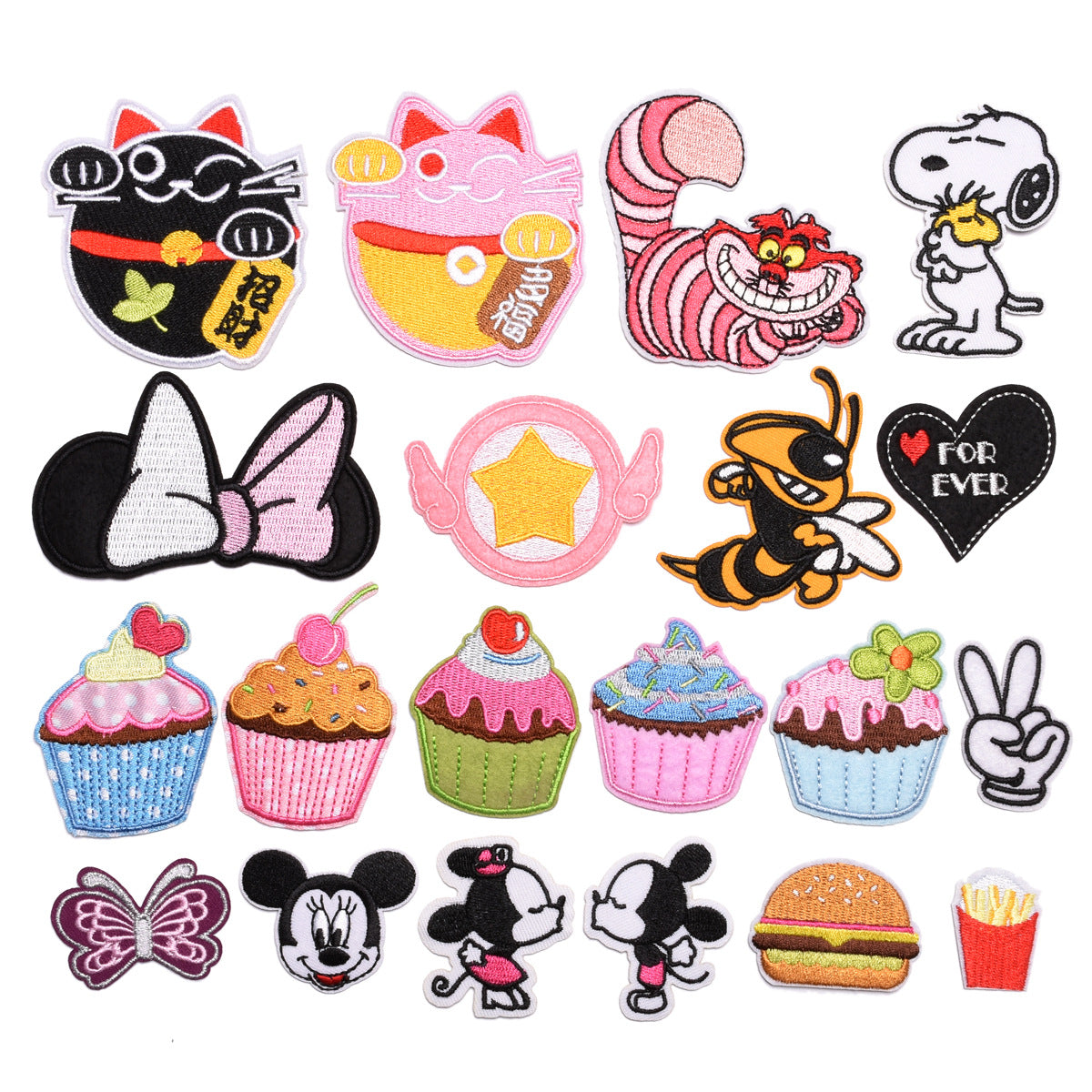 Wholesale Cartoon Animal Embroidered Cloth Patch Set Cute Decorative Patches For Clothing OLY Exclusive Hats DIY Fashion Accessory Boutique Gift Resale
