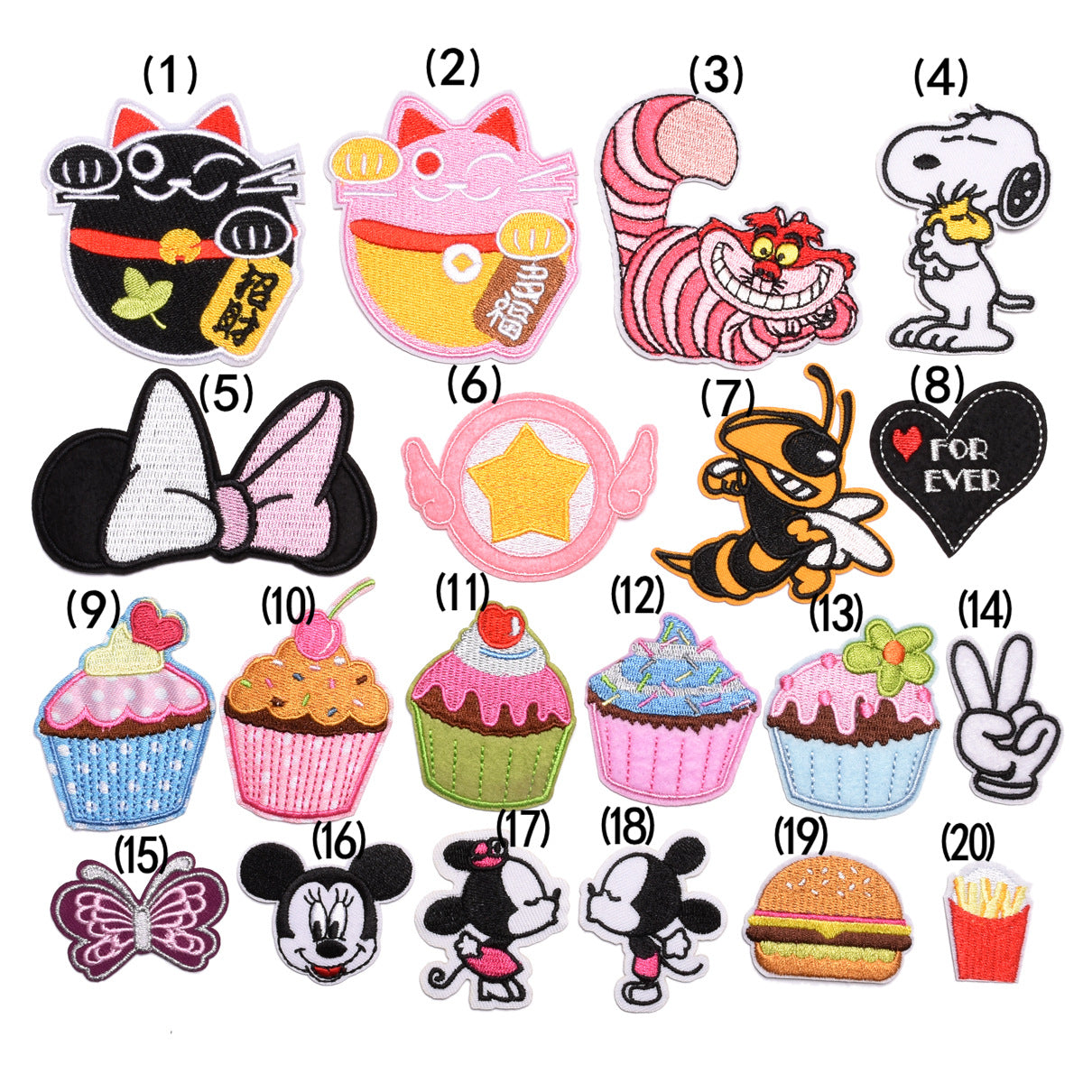 Wholesale Cartoon Animal Embroidered Cloth Patch Set Cute Decorative Patches For Clothing OLY Exclusive Hats DIY Fashion Accessory Boutique Gift Resale