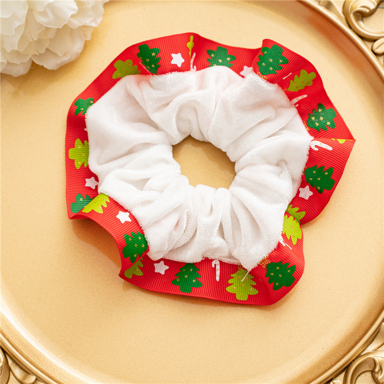 Wholesale Velvet Christmas Large Intestine Hair Ties