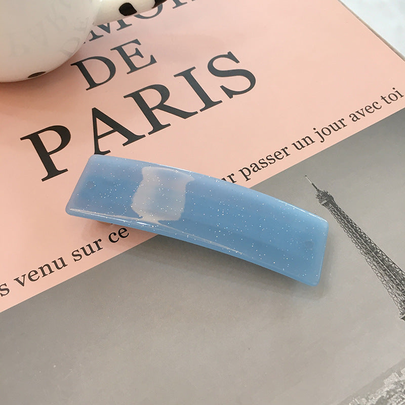 Wholesale Temperament Simple Hair Accessory Horizontal Clip One-line Rectangular Versatile Spring Clip