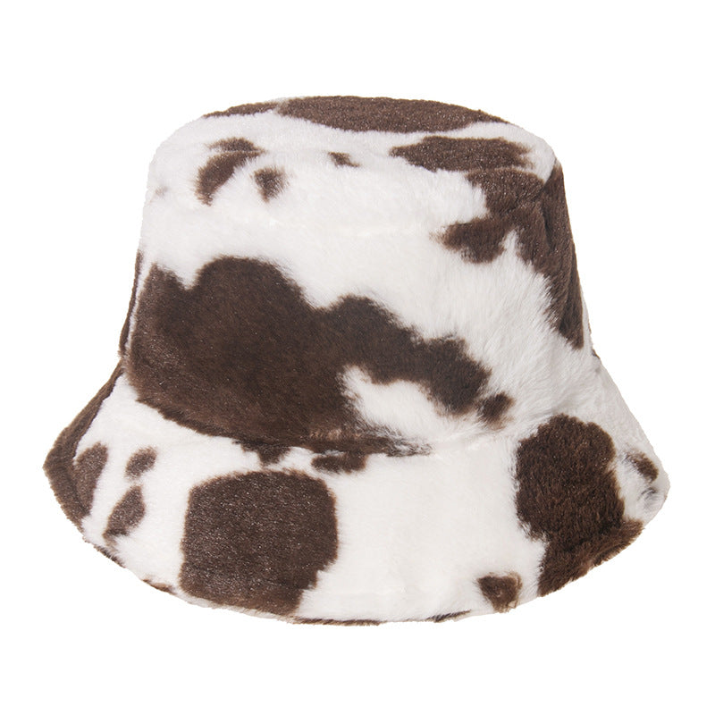 Wholesale Black and White Cow Pattern Bucket Hat
