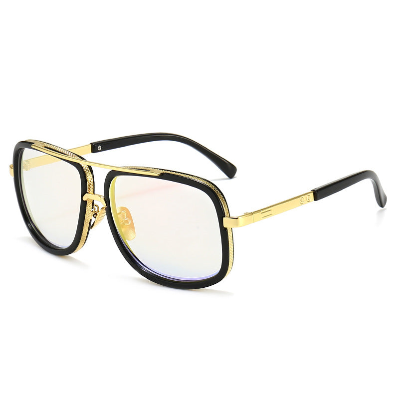 Gafas de sol de PC de marco de doble haz de marco grande al por mayor