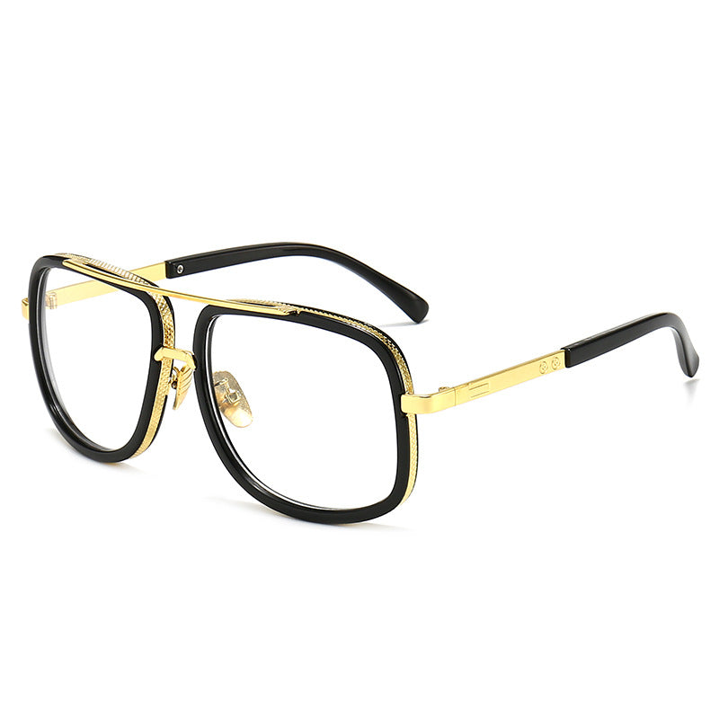 Gafas de sol de PC de marco de doble haz de marco grande al por mayor