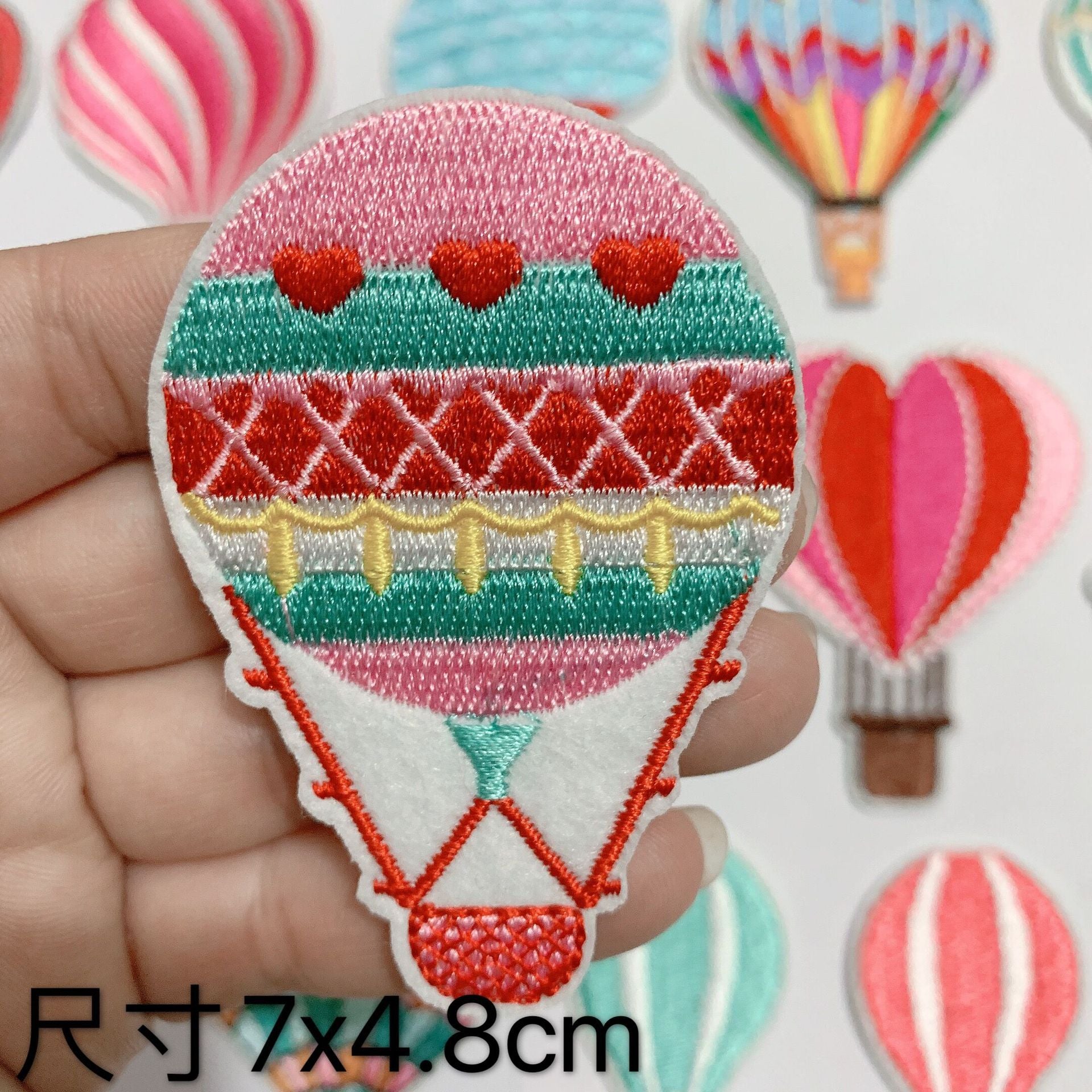 Wholesale 10pcs full embroidered balloon clothes patch DIY computer embroidery cloth stickers