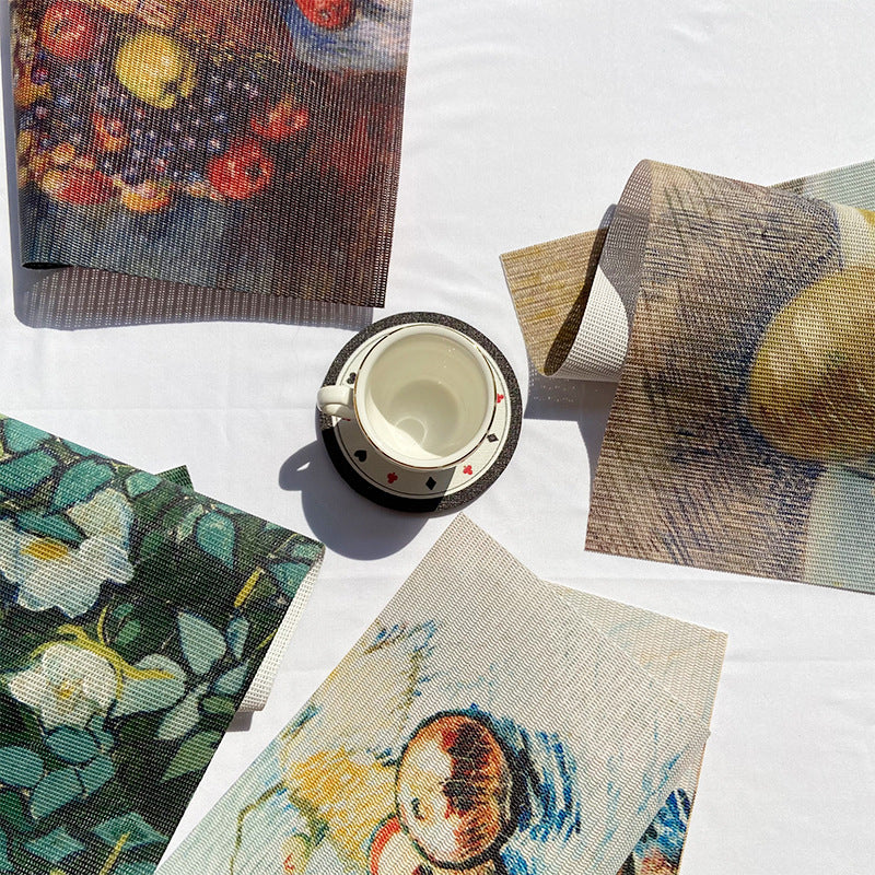 Wholesale Oil Painting Wind Waterproof Pvc Placemat