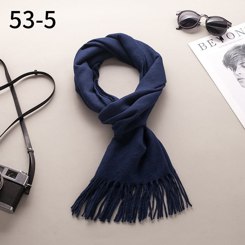 Wholesale Thick Autumn and Winter Tassel Imitation Cashmere Scarf