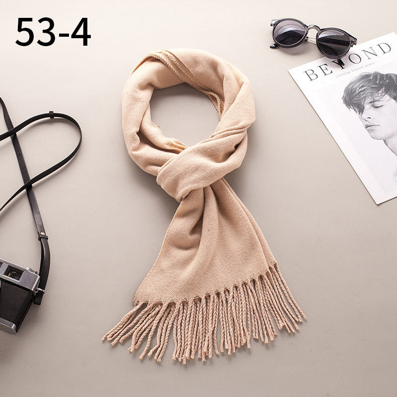 Wholesale Thick Autumn and Winter Tassel Imitation Cashmere Scarf