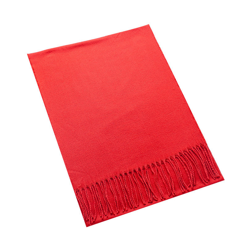 Wholesale Thick Autumn and Winter Tassel Imitation Cashmere Scarf
