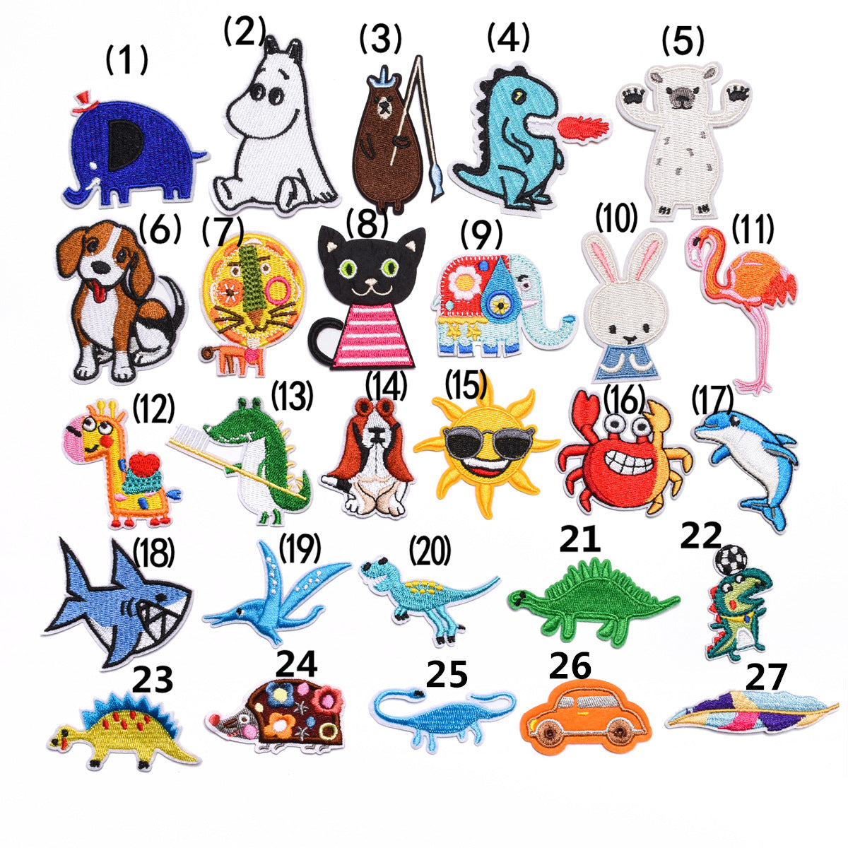 Wholesale Cute Cartoon Animal Embroidered Cloth Patches Chic Decorative Accent For Coats Fashion Accessory Boutique Resale