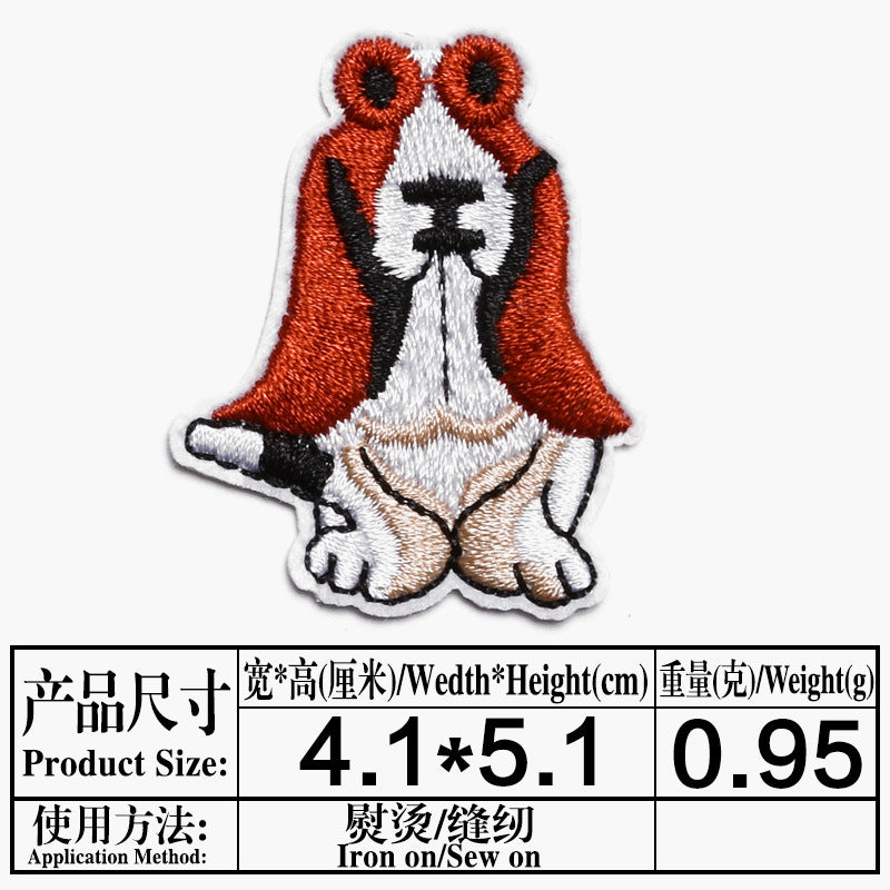 Wholesale Cute Cartoon Animal Embroidered Cloth Patches Chic Decorative Accent For Coats Fashion Accessory Boutique Resale