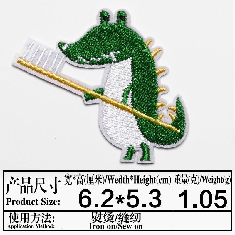 Wholesale Cute Cartoon Animal Embroidered Cloth Patches Chic Decorative Accent For Coats Fashion Accessory Boutique Resale