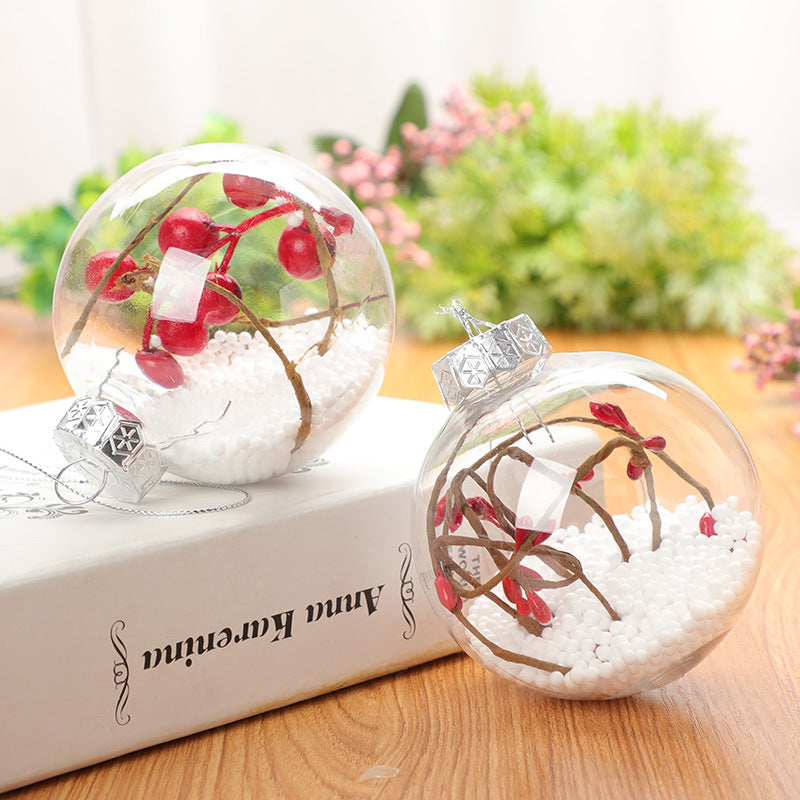 Wholesale Christmas Decoration Transparent Plastic Christmas Balls