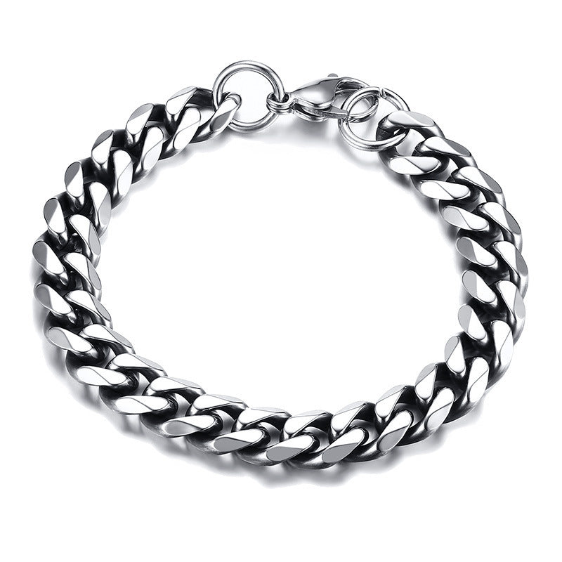 Wholesale 3.6-11mm Stainless Steel Cuban Chain Men's Bracelet