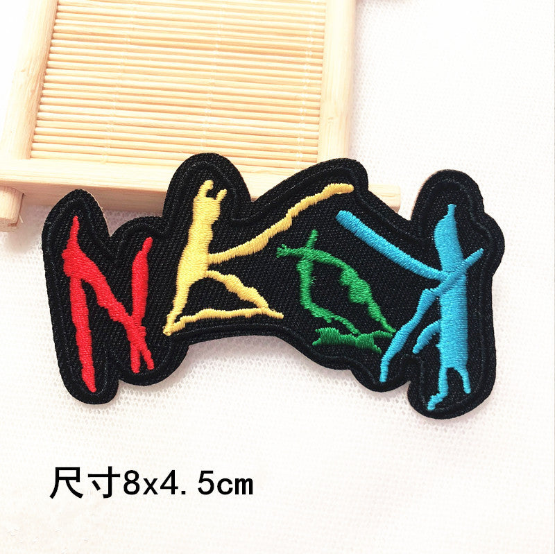 Wholesale 10pcs Large size digital cloth badge shoes and hats decorative DIY