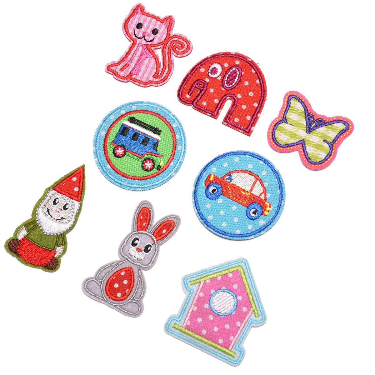 Wholesale Embroidered Patches Appliques Butterfly Plaid Rabbit Designs Casual DIY Accessory For Clothing Hat Jeans Towel Repair And Decoration