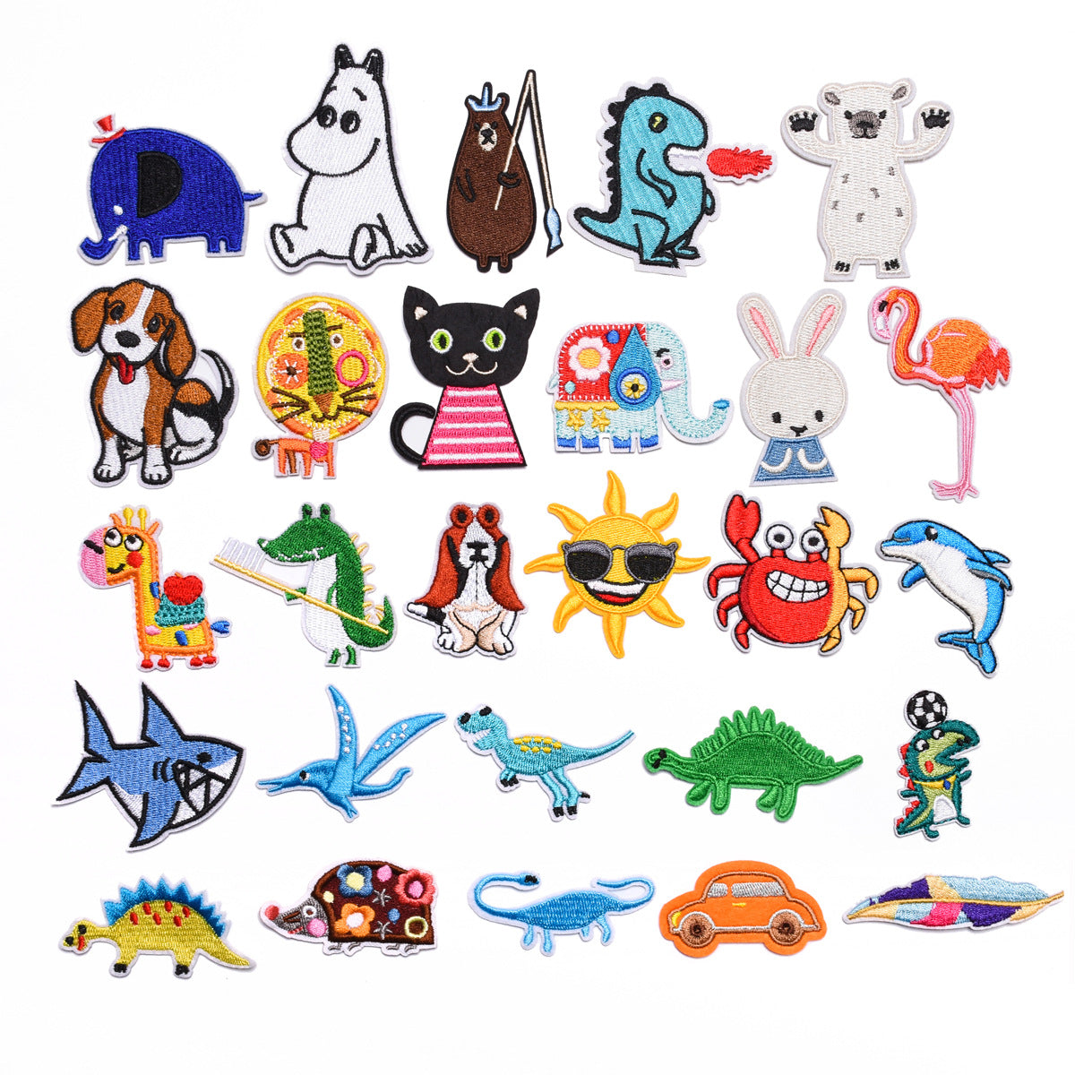 Wholesale Cute Cartoon Animal Embroidered Cloth Patches Chic Decorative Accent For Coats Fashion Accessory Boutique Resale