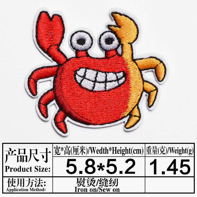 Wholesale Cute Cartoon Animal Embroidered Cloth Patches Chic Decorative Accent For Coats Fashion Accessory Boutique Resale