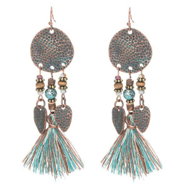 Wholesale Retro Tassel Fashion Exaggerated Long Earrings